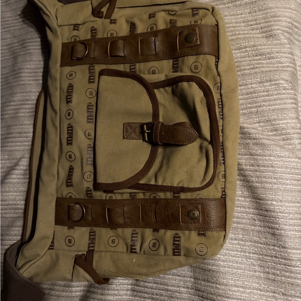 M&M'S Tan and Brown Satchel Bag